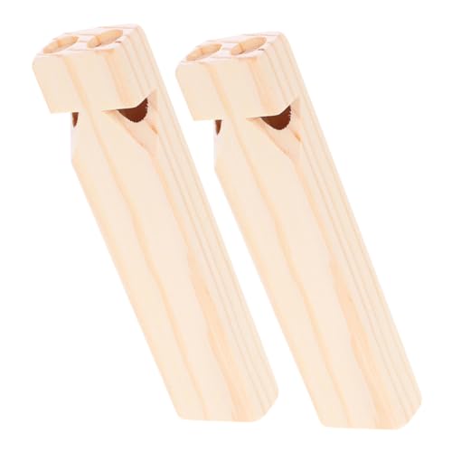 JOINPAYA 2 Stück Musikinstrument Holzpfeife Kinderspielzeug Kinderpfeifen Pfeife Für Pfeifenspielzeug Kinderpfeifenspielzeug Kinderspielzeug Partygeschenke Khaki Holz von JOINPAYA