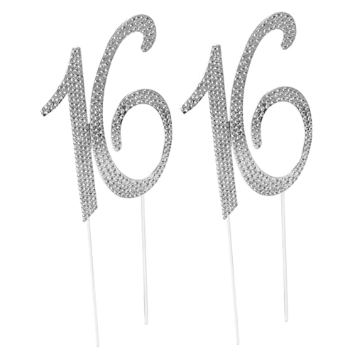 JOINPAYA 2 Stück Teiliges Kuchen Topper Silber Strass Glitzernde Geburtstagsdeko Kristall Zahlen Party Zubehör für Festlichkeit JOINPAYA 2 Stück Teiliges Kuchen Topper Silber Strass Glitzernde Geburtstagsdeko Kristall Zahlen Party Zubehör für Festlichkeit von JOINPAYA