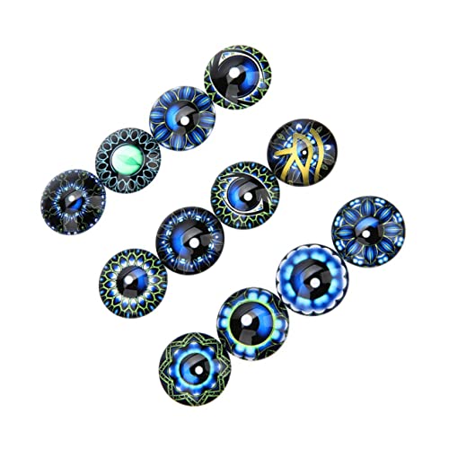 JOINPAYA 20 Stück Flecken Schmuckmaterial Selber Machen Runder Cabochon Aus Glas Schmuckaufnäher Edelsteine ​​glasaufkleber Blue von JOINPAYA