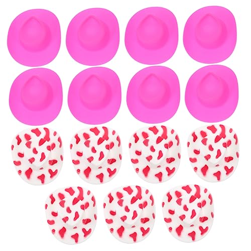JOINPAYA 20 Stück Mini-Cowboyhut doll Accessories Puppenhut Dekorative Miniaturhüte -Cowboy-Hut Cowboyhut-Dekorationen Miniaturhüte basteln Puppenhüte selber Machen Plastik von JOINPAYA