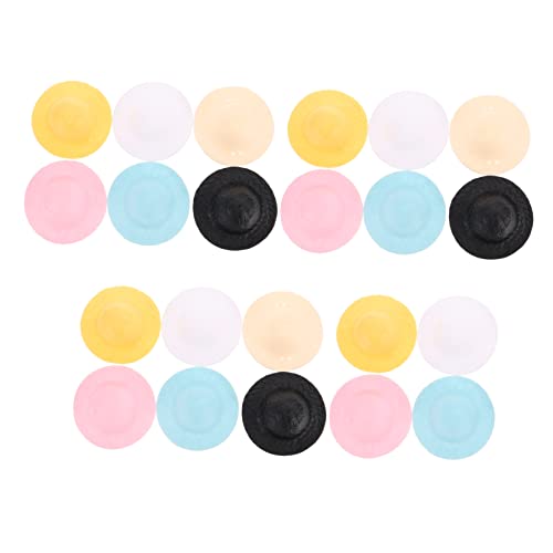 JOINPAYA 20 Stück Mini-Strohhut Mini-Craft-hüte Miniatur Klein Winzig Puppenzubehör Mini-puppenhüte Minihüte Zum Basteln Mini-puppenhauszubehör Mini Doll House Accessoires Plastik von JOINPAYA