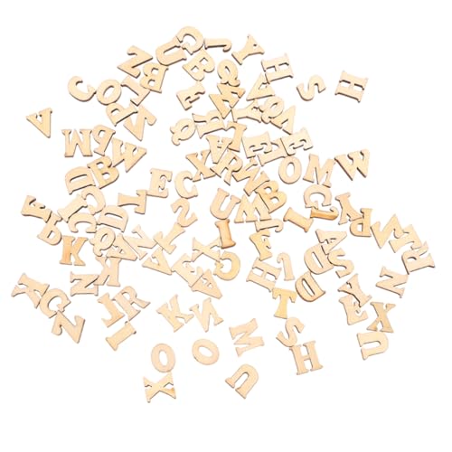 JOINPAYA En-Alphabet-Buchstaben 200 Stück Holzbuchstaben Für Projekte Unbemalte Bastelbuchstaben Auf Englisch von JOINPAYA