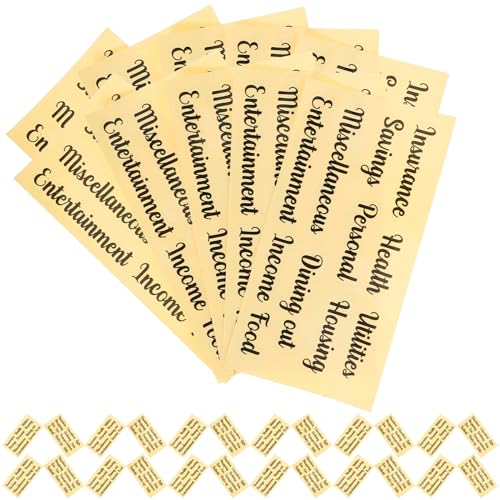 JOINPAYA 20sätze Haushalts-Budget-Sticker Mit Etiketten Für Cash-Envelope Tragbare Aufkleber Für Budgetplanung Individuell Abziehbar Praktisches Design von JOINPAYA