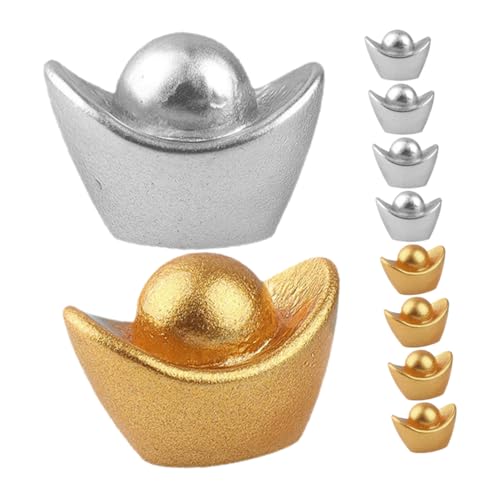 JOINPAYA 20stücke Mini Feng Shui Yuan Bao Glück Geldkuchen Topper Chinesischer Charm Für Für Zuhause Und Büro Deko von JOINPAYA