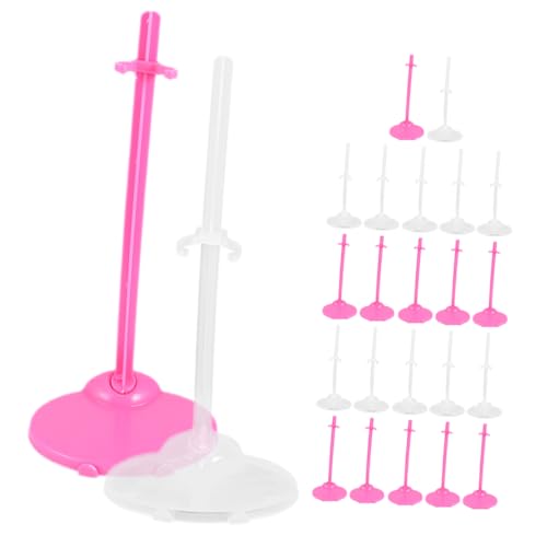 JOINPAYA 24 Stück Puppe Stehender Clip Wiedergeborene Puppe Klein Figurenständer Puppenanzeigehalter Puppenständer Puppenhalter Figurenhalter Steht Puppenunterstützung Plastik von JOINPAYA