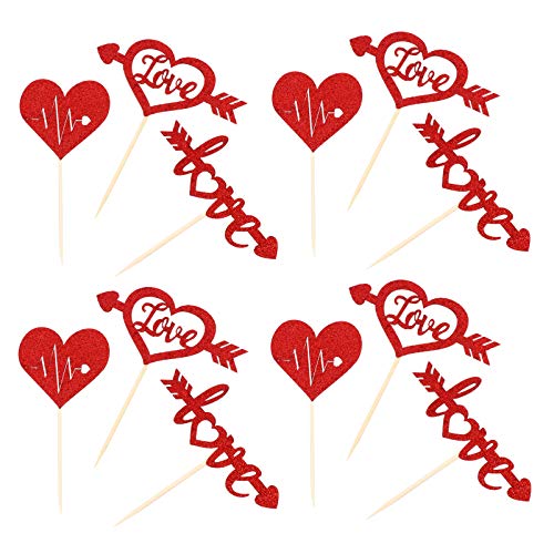 JOINPAYA Cupcake-topper-set Zum Valentinstag 24-teilig Liebes-kuchen- Einlegekarten Papier-kuchen-dekorationen Buchstaben-cupcake-topper Für Party JOINPAYA Cupcake-topper-set Zum Valentinstag 24-teilig Liebes-kuchen- Einlegekarten Papier-kuchen-dekorationen Buchstaben-cupcake-topper Für Party von JOINPAYA