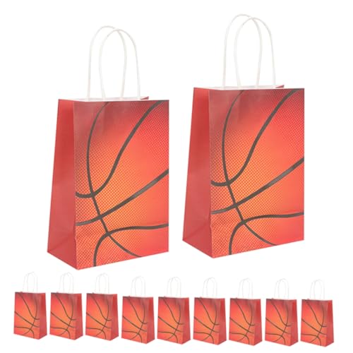 JOINPAYA Basketball-partytüten 24 Stück Süßigkeitentüten Aus Papier Mit Griffen Papiertüten Mit Sportthema von JOINPAYA