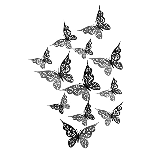 JOINPAYA 24stücke Schmetterlings Wandaufkleber Glitzernde Wanddekoration Aus Karton Für Partys Hochzeiten Und Wohnräume Umweltfreundliche Deko Für Glatte Oberflächen von JOINPAYA