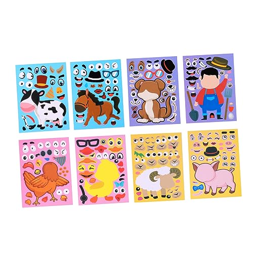 JOINPAYA 24stücke Teiliges Mit Tier-Gesicht-aufklebern Für Mädchen Kreative Tier-Sticker Gestalten Eigener Tiergesichter Für Bastelprojekte Und Kreative Spiele von JOINPAYA