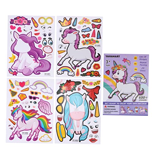 JOINPAYA 25blätter Einhorn-Themen Aufkleber Mix Sticker Für Junge Mädchen Partygeschenke Und Bastelprojekte Cover Designs Pro Design von JOINPAYA