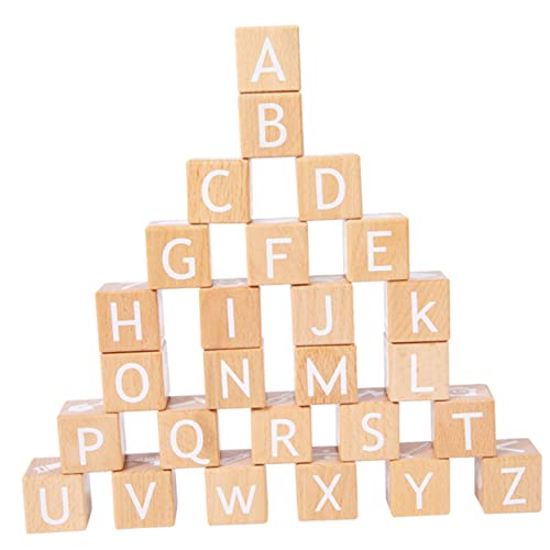 JOINPAYA Kinder Holz Pädagogisches Spielzeug 26pcs Alphabet Zahlen Blöcke Entwickelt Kognitiven von JOINPAYA