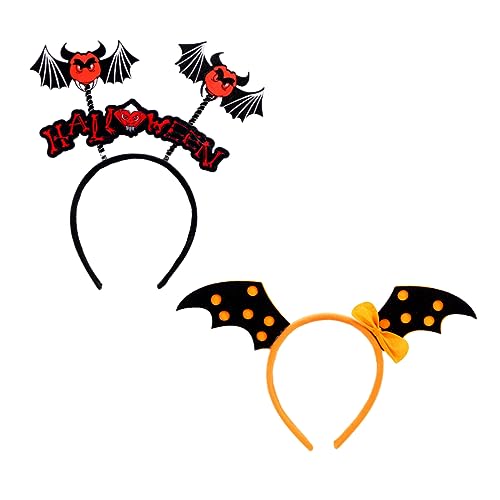 JOINPAYA 2St Halloween-Stirnband Vampir-Kostüm Halloween-Spaß-Stirnband haarschmuck Tiara Halloween-Haarreifen Halloween Fledermausflügel Haarreifen Erwachsener Kopfbedeckung Kind von JOINPAYA
