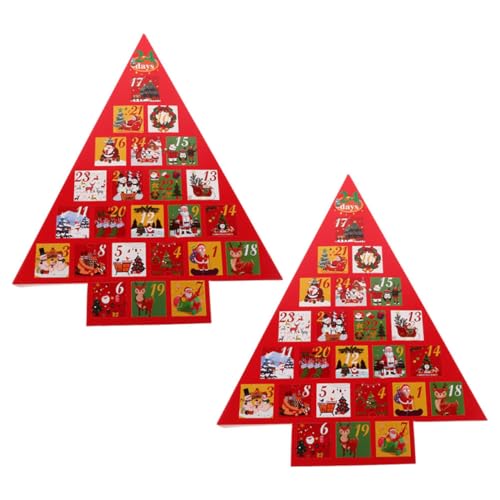 JOINPAYA 2St Weihnachtsgeschenkpaket Adventskalender aus Papier Feiertagspartybevorzugung geschenkverpackung besondere Feiertags-Tischkalender Feiertags-Countdown-Kalender rot JOINPAYA 2St Weihnachtsgeschenkpaket Adventskalender aus Papier Feiertagspartybevorzugung geschenkverpackung besondere Feiertags-Tischkalender Feiertags-Countdown-Kalender rot von JOINPAYA
