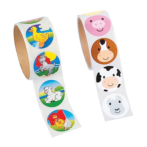 JOINPAYA 2rolle Bunte Farm Tiere Aufkleber Für Junge Mädchen Große Lustige Cartoon-Sticker Für Buch Und Körperdekoration Für Partys Und Kreative Projekte von JOINPAYA