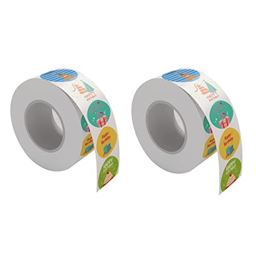 JOINPAYA 2rollen Cartoon Aufkleber Für Geburtstagsfeiern Selbstklebende Runde Sticker Dekorieren Von Geschenken Treat Bags Und Bastelprojekten Für Kindergeburtstage von JOINPAYA