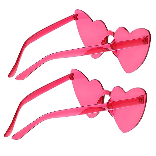 JOINPAYA Trendige Sonnenbrille Randlose Brille in Herzform Rahmenlose Brille Für Damen Für Outdoor Und Festivals von JOINPAYA