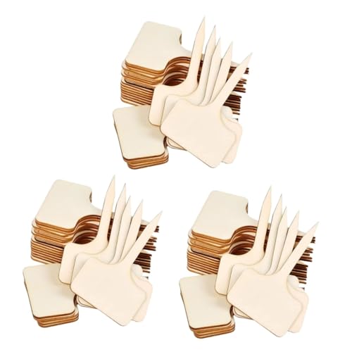 JOINPAYA 3 Sätze Holzpflanzenetiketten Blanko Gartenbeschriftungen Für Gartenliebhaber Und Dekoration Lärchenholz Zu Beschriften 20 Stück * 3 von JOINPAYA