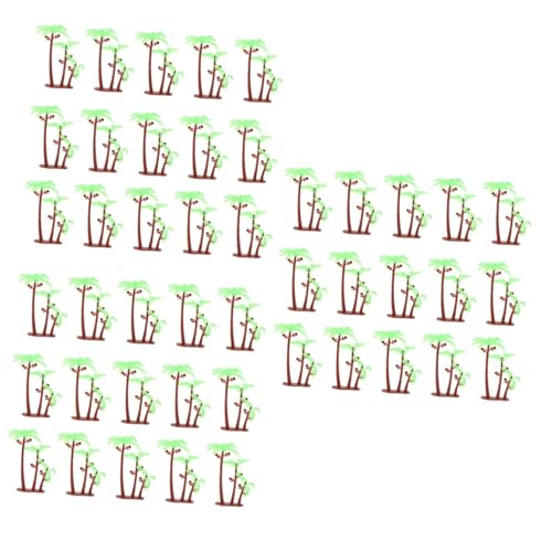 JOINPAYA 3 Sätze Simulierter Kleiner Kokosnussbaum Bausatz Dekorationen Mini-simulationsbaum Mini-simulation Kokosnussbaum Schwimmbecken Kuchenstand Drehscheibe Green Plastik 50 Stück * 3 von JOINPAYA