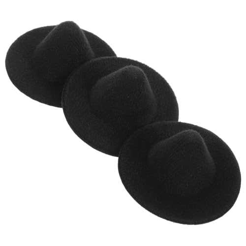JOINPAYA 3 Stück Mini-Zaubererhut Zubehör Miniatur Party Hexenhut klein doll Accessories Puppen Accessoires Puppenmode Puppenhut bastelt Hüte Mini-Hüte Mini-Puppenhüte Eva Black von JOINPAYA