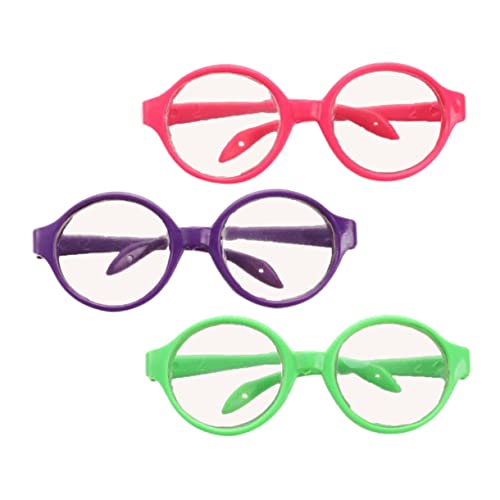 JOINPAYA 3 Stück Puppenbrille Puppe Puppe Cosplay Brille doll Brille funkeln puppenkleidung Puppen Kleidung Puppenmode Puppengläser Dekore Puppenzubehör Plastik von JOINPAYA