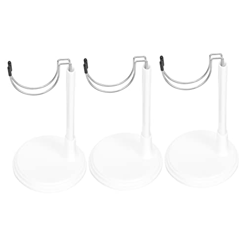 JOINPAYA 3 Stück Puppenständer Figure Stand doll Accessories Puppenpräsentation Spielzeugständer Figurenständer Puppenhalter für Mädchen Zubehör Puppenbasis Puppenregal Plastik Weiß von JOINPAYA