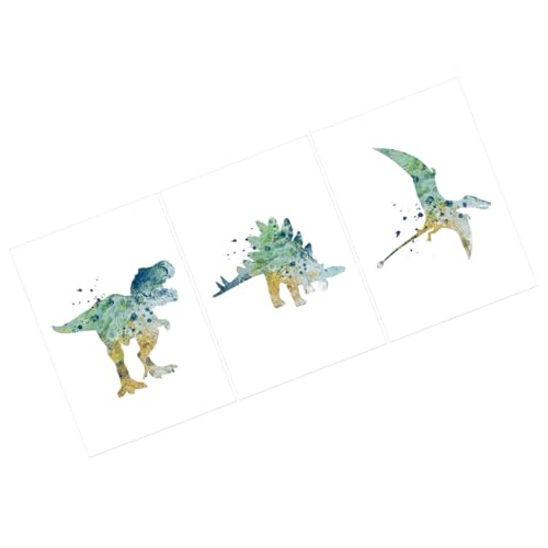JOINPAYA 3 Stück Teiliges Dinosaurier Wandbild Wasserfarben Leinwandkunst für Wohnzimmer Schlafzimmer Kinderzimmer Moderne Tierdekoration Rahmen JOINPAYA 3 Stück Teiliges Dinosaurier Wandbild Wasserfarben Leinwandkunst für Wohnzimmer Schlafzimmer Kinderzimmer Moderne Tierdekoration Rahmen von JOINPAYA