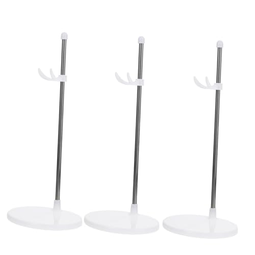JOINPAYA 3 Stück Teiliges Puppenständer aus Kunststoff Höhenverstellbare Doll Support Halter mit Rutschfester Basis Stabiler Doll Display Organizer für Verschiedene Puppengrößen zur von JOINPAYA
