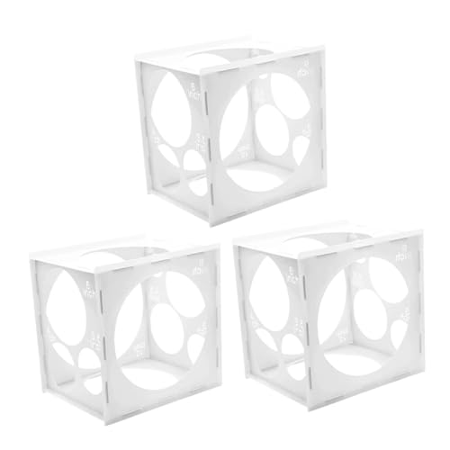 JOINPAYA 3 Stück Teiliges Transparentes Ballon messwerkzeug Zusammenklappbare Würfelbox für Präzise Ballongrößen Schnelles Aufstellen Robustes Design für Partydekorationen Bögen Säulen und von JOINPAYA