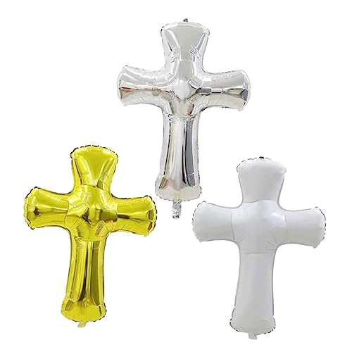 JOINPAYA 3 Stücke Kreuzballon Jumbo-ornamente Dekorationen Ballon in Kreuzform Party-ballon- Geburtstagsballon Kreuzballons Zur Kommunion Party Gefälligkeiten Aluminiumfolie JOINPAYA 3 Stücke Kreuzballon Jumbo-ornamente Dekorationen Ballon in Kreuzform Party-ballon- Geburtstagsballon Kreuzballons Zur Kommunion Party Gefälligkeiten Aluminiumfolie von JOINPAYA