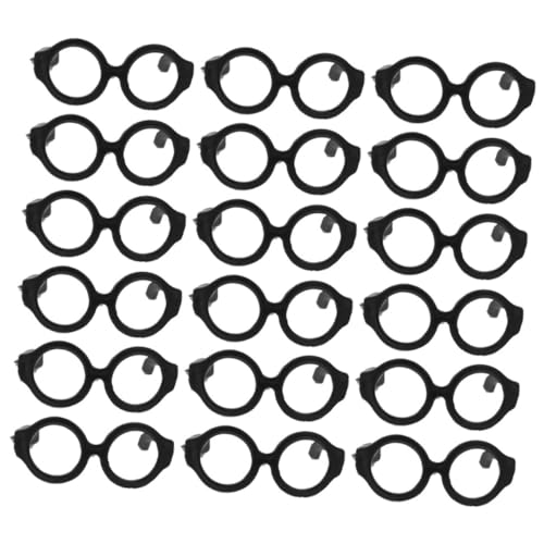 JOINPAYA 30 Stück Puppenbrille Mini Mädchen Gläser Brillenrequisiten Zum Anziehen Lustige Brillendekore Brillen Zum Anziehen Der Puppe Brille Zum Anziehen Der Puppe Plastik Black von JOINPAYA