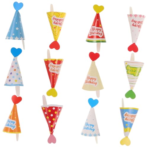 JOINPAYA 36Stücke Mini Geburtstagshüte für Cupcake Topper Kreative Tortendekoration für Babyparty Trendige Partyhüte Vielseitige Deko für Desserts und Feiern JOINPAYA 36Stücke Mini Geburtstagshüte für Cupcake Topper Kreative Tortendekoration für Babyparty Trendige Partyhüte Vielseitige Deko für Desserts und Feiern von JOINPAYA