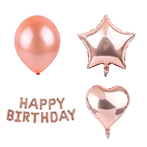 JOINPAYA 37 Stück 30 Buchstabenballons Luftballons in reiner Farbe roségoldener anzug Briefballon Dekor Geburtstagsparty-Zubehör Latexballons schmücken alles zum Geburtstag von JOINPAYA