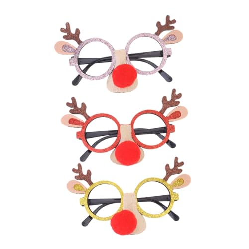 JOINPAYA 3St Neuheit Weihnachtsbrillen Weihnachtskopfbedeckung schnapsgläser Partybrille Kind von JOINPAYA
