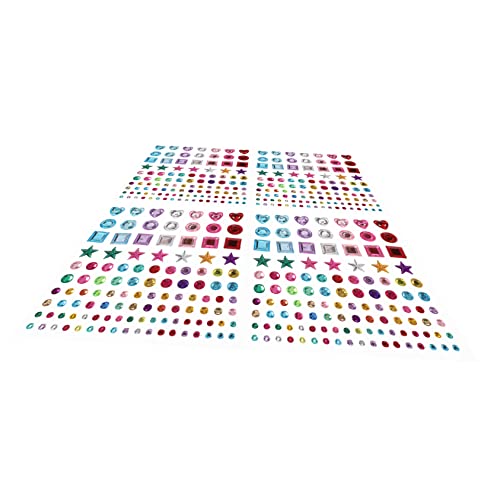 JOINPAYA 4 Bögen Love Crystal Drill Sticker Scrapbook Aufkleber Strass Aufkleber Juwelen Aufkleber Nagel Aufkleber Juwelen Edelstein Aufkleber Flatback Edelsteine ​​Bastel Aufkleber von JOINPAYA