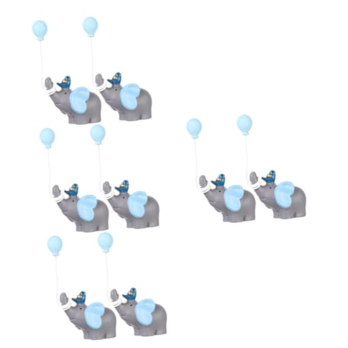 JOINPAYA 4 Sätze Elefantenpuppenverzierungen Miniatur Figur Hochzeit Kuchen Elefant-cupcake-topper Kuchendeckel Elefant Tierisches Handwerk Harz 2 Stücke * 4 von JOINPAYA