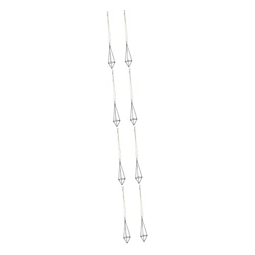 JOINPAYA 4 Sätze Geometrischer Luftpflanzenhalter Wandhängender Pflanzenständer Für Stilvolle Innendekoration Höhe Juteseil Für Kleine Pflanzen 2 Stück * 4 von JOINPAYA