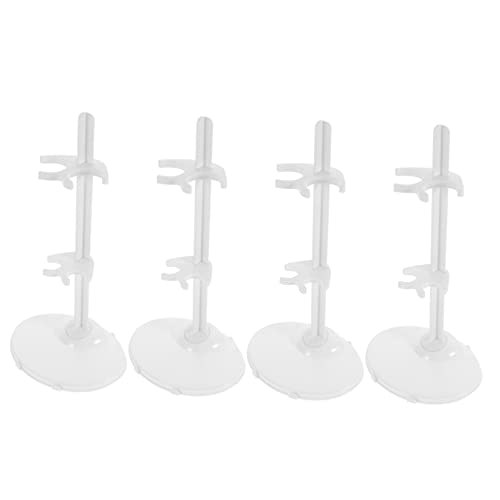 JOINPAYA 4 Sätze praktische Puppenhalterungen Ständer für Puppenmodelle große Puppen Puppenständer puppenzubehör doll Accessories Ausstellungsstand Puppen-Kunststoffhalterung PVC Weiß von JOINPAYA