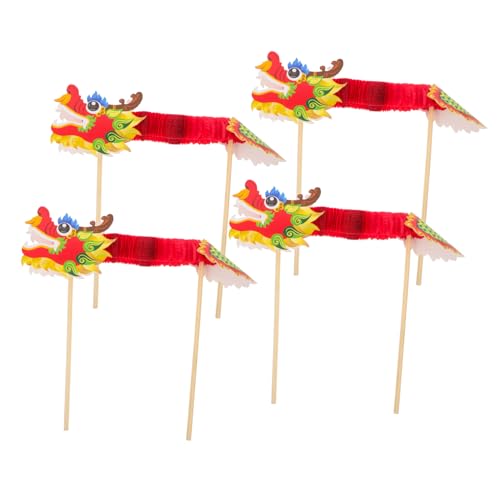 JOINPAYA 4 Stück Chinesischer Papierdrache Drachendekorationen Chinesische Partydekorationen Handheld-foto-requisiten Dekorationsrequisiten Für Das Neue Jahr Partyzubehör Foto Bambus JOINPAYA 4 Stück Chinesischer Papierdrache Drachendekorationen Chinesische Partydekorationen Handheld-foto-requisiten Dekorationsrequisiten Für Das Neue Jahr Partyzubehör Foto Bambus von JOINPAYA