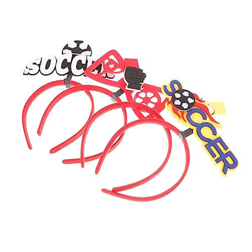 JOINPAYA 4 Stück Fußball Haarbänder Fußball Design Haarschmuck für Partys Kreative Dekoration für Fußballfans für Sportveranstaltungen und Besondere Anlässe von JOINPAYA