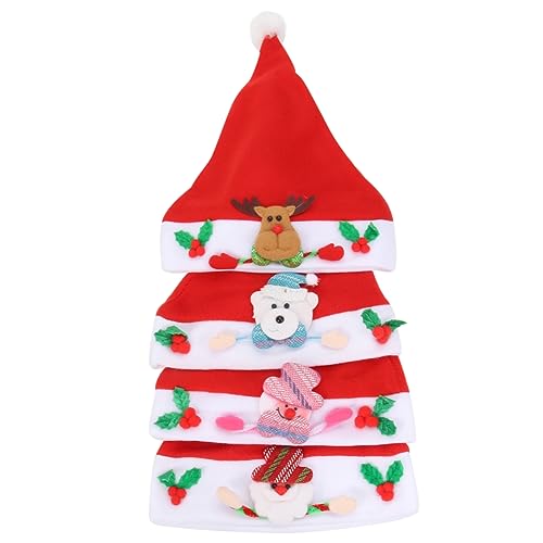 JOINPAYA 4 Stück Weihnachtsmütze für Kinder Kinderhüte Feiertagspartyhut Tiara Kappen Stoff von JOINPAYA