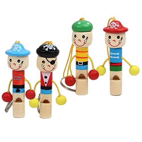 JOINPAYA 4 Stück Pfeife musikinstrumente holzspielzeug piratenaccesoires spielsachen für musikspielzeug Lernspielzeug für Kinderinstrument hölzern von JOINPAYA
