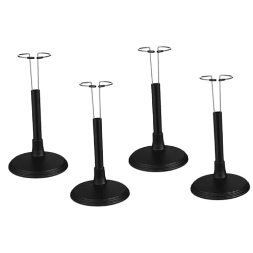 JOINPAYA 4 Stück Puppenstützgestell schwarz 35cm 4Stk/Packung Puppenständer Puppenregal Stand doll Accessories Puppenhalter Gestell für Puppe Unterstützung für Indoor-Puppen Abs Black von JOINPAYA