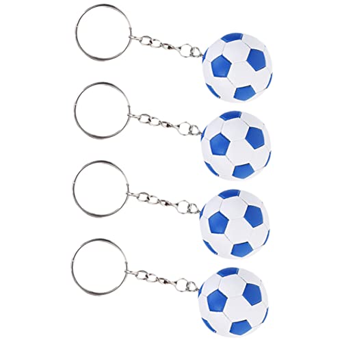JOINPAYA 4 Stück Simulation Fußball Anhänger Schlüsselanhänger Plüsch Auto Schlüsselanhänger Fußball Zubehör Sport Poster Niedliche Schlüsselanhänger Spiel Rack Lanyard Mini von JOINPAYA