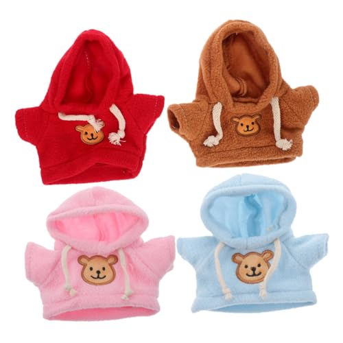 JOINPAYA 4 Stück Sweatshirt -Puppe -bär-kostüm Kleidung Für Plüschtiere Kuscheltiere Kleidung Puppenkleidung Plüschige Kleidung Stoff von JOINPAYA