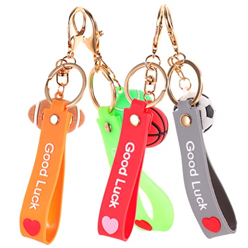 JOINPAYA 4 Stück Teiliges Niedlicher Schlüsselanhänger Simulierte Schlüsselanhänger für Taschen für Sportliebhaber Fußball Basketball Rugby Tennis JOINPAYA 4 Stück Teiliges Niedlicher Schlüsselanhänger Simulierte Schlüsselanhänger für Taschen für Sportliebhaber Fußball Basketball Rugby Tennis von JOINPAYA