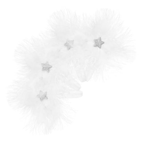 JOINPAYA 4 Stück Weihnachtsschmuck Deko Weihnachtsbaum-anhänger Weihnachtsbaumschmuck Weihnachtsparty-anhänger Weihnachtsfeierverzierung Weihnachtsanhänger Weihnachtsbedarf Silver Feder von JOINPAYA