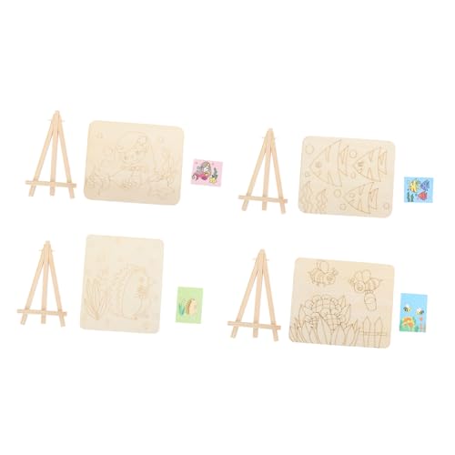 JOINPAYA 4 Stück holz DIY zeichenbrett für kinderspielzeug Holzspielzeug Malmatte Wasser-Doodle-Matte Farb-Graffiti-Board- DIY-Graffiti-Board für hölzern von JOINPAYA