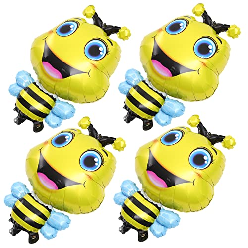 JOINPAYA 4 Stück tierischer Ballon Ballons mit Dschungeltieren Ballonmodellbausatz ballonie kidsballonie luftballons aufblasbare Tiere Party-Layout-Folienballons Aluminiumfolie Yellow von JOINPAYA