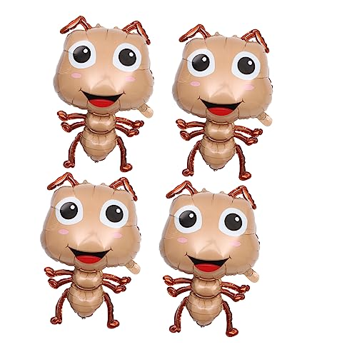 JOINPAYA 4 Stück tierischer Ballon luftballons balloons balons ballongas gasballon aufblasbare Tiere Autospielzeug Folienballons für Party-Layout-Folienballons Aluminiumfolie Brown von JOINPAYA