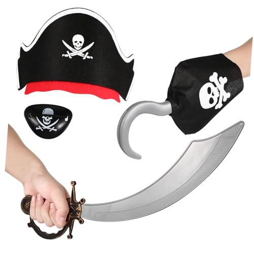 JOINPAYA 4 Teiliger Piratenanzug Piratenkostüm Zubehör Piratenkostüm Hut Halloween Kostüm Kostüme Cosplay Piraten Kopfbedeckung Piratenkostüm Piratenkostüm Partykleid JOINPAYA 4 Teiliger Piratenanzug Piratenkostüm Zubehör Piratenkostüm Hut Halloween Kostüm Kostüme Cosplay Piraten Kopfbedeckung Piratenkostüm Piratenkostüm Partykleid von JOINPAYA